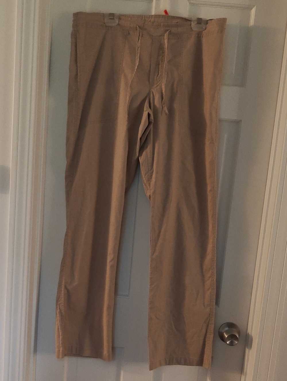 Prana Men's Khaki Drawstring Hemp Pants Size M